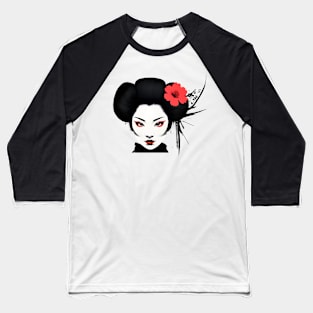 Japanese geisha girl face Baseball T-Shirt